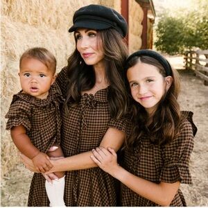 Ivy City Co Black and Brown Maple Mini Dress